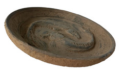 300 BC Amazing Ancient Roman Terracotta Plateful Plate High detailed decorated