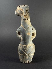RARE ANCIENT VINCA NEOLITHIC STONE CARVED STATUETTE OF ALIEN LIKE FIGURINE