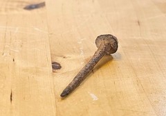 Antique Roman Wrought Iron Nail Fastener Artifact 2.5”
