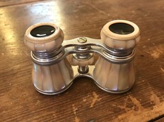 Antique Edwardian LEMAIRE PARIS MOTHER OF PEARL OPERA GLASSES & CASE