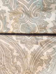 Vintage Ralph Lauren WHITE LABEL Italy King Sheet Gray Paisley Black Welt RARE