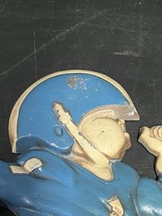 1976 homco cast Metal football players USA Made Wall Hangers… Aluminum?