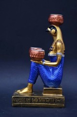 Authentic Ancient Egyptian Antiquities Horus Falcon Candle Holder Egyptian BC