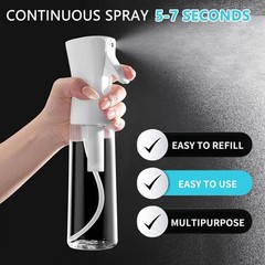 Mist Spray Bottle for Hair (10oz/300ml) – 2 Pcs Continuous Spray Bottle for