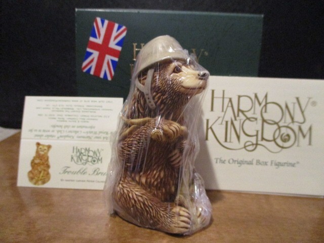 Harmony Kingdom Trouble Bruin V2 Grizzley Bear UK Made Box Figurine Factory Bag