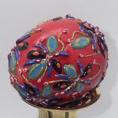 SIGNED Nannette Fenn “Eggs”traordinaire Designs Floral Faberge Inspired Egg USA