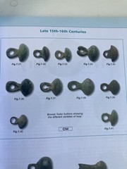 TUDOR Bronze Button Metal Detecting Find 15th-16th Century