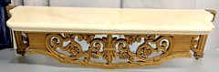 Vintage Syroco Gold Wall Shelf Faux Marble Top Hollywood Regency 22″ USA
