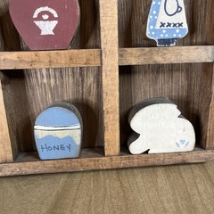 Vtg Wood Shadow Box Curio Goose Bunny Sheep Farmhouse Country Granny Core 11”