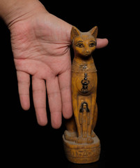 Authentic Ancient Egyptian Antiques Rare Goddess Bastet Statue Figurine BC