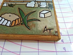 Mid Century Greece Greek Art Wall Décor Tile Terra-cotta by Angelo Tsakirakis