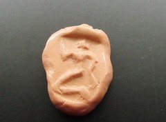 NILE Ancient Egyptian/ Near Eastern Seal Amulet Mummy Bead Necklace ca 600 BC