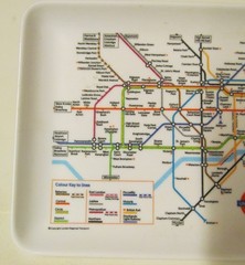 Melamaster Great Britain small melamine tray, London subways, 5 7/8” X 4 1/8”