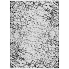 8′ X 10′ Black White And Gray Abstract Washable Rug