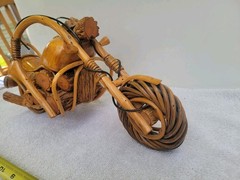 Unique Handmade Entirely of Wood & Wooden Vines Motorcycle. Chopper Nicely Made