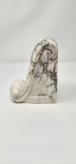 Stunning Vintage Restoration Hardware Solid Marble Scrolled Bookends Pair- Heavy