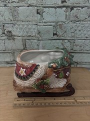Fitz & Floyd Classic CHRISTMAS LODGE RABBIT Sleigh REPLACEMENT PIECE ONLY Candy