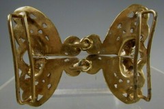 Pre Columbian STYLE Tairona Tumbaga Noserings Converted Belt Buckle ca. 20th c.