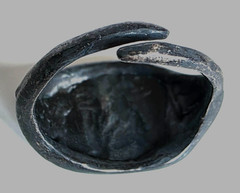 300 BC Ancient Roman Silver Ring Mithras mystery god of legions and victories