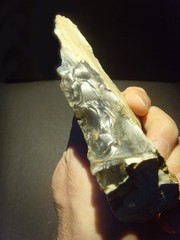Lower Paleolithic – Finely worked Acheulean side scraper. c.450,000 BP.