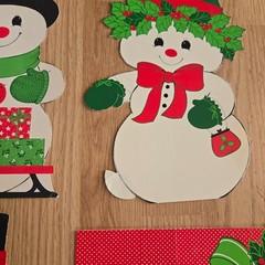 Vintage Hallmark Snowman Centerpiece Christmas Decoration – 1970s 1980s Die-Cut