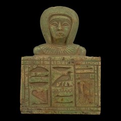 Authentic Ancient Egyptian Antiques Rare Stone Relief Bust Hieroglyphic Figure B