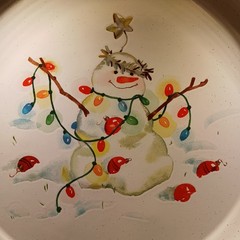 Vintage Hallmark Snowman Metal Cookie Tray (stand not included)