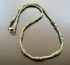 NILE Ancient Egyptian Amulet Mummy Bead Necklace ca 600 BC