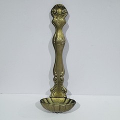 Vintage Homco Ornate Gold Color Giant Ladle Scalloped Cast Metal Hanging Decor