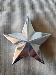 Modernist Metal Star Decor • Handcrafted Heavy Object • German Vintage Design