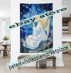Angel Rest Tapestry Radiant Holiday Wall Decor 59X82 in
