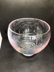 Art Glass Hand Blown Swirl Bowl