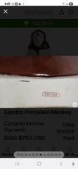 Limoges Edouard Marcel Sandoz Porcelain Monkey