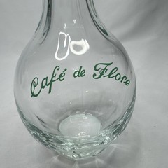 Cafe De Flore Paris Glass Water Wine Carafe Authentic Souvenir France Cafe