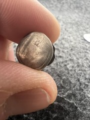 Silver Cufflink/Button. Treasure Item But Disclaimed. Paperwork Included. (e68)