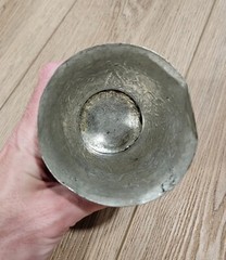 Vintage Antique Brass Handcrafted Etched Cup – Unknown Origin, Possibly Indian