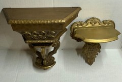 Vintage Syroco Wood Wall Shelf Ornate Design, Unknown Wall Shelf
