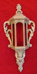 Vintage Set 2 Hollywood Regency Ornate Gold Wall Pocket Victorian Street Lantern