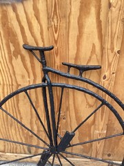 Large Wrought Iron & High Wheel Bicycle Decor 47”x Tall 52”Longx5”Deep