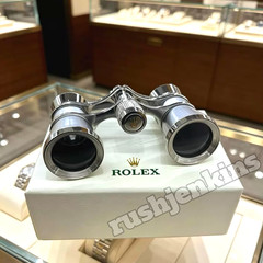 ROLEX Silver Opera Binoculars VIP Gift Collectible Desk Display Rare Luxury