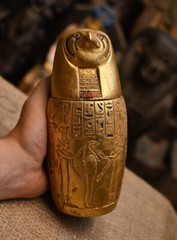 RARE Egyptian Antiquities Canopic jars (sons of Horus) jars for mummification BC