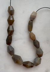 Ancient Agate Beads Islamic 1500 AD – Strand 2 – from Afghanistan 13 Beads