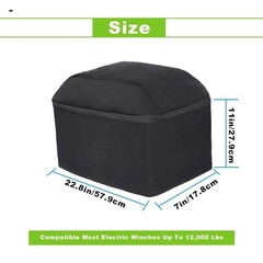 Winch Cover,Heavy Duty UV-resistant Waterproof Winch Protective Cover with Dr…
