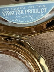 Vintage Stratton Wedgwood Jasperware Classical Design Compact Mirror English