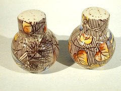 DISNEY VERNON KILNS CA. FANTASIA “AUTUMN BALLET’ SALT AND PEPPER SHAKERS 1940