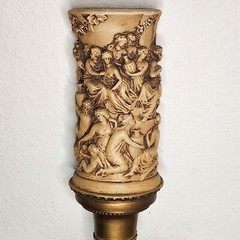 Antique Plaster Relief Hanging Column Decorative Art Greek