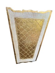 Vintage 1940s Italian Florentine Gold Gilt Neoclassical Wastebasket & Tissue Box