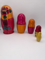 Colorful Vintage 5 Pce Traditional Russian Matryoshka Nesting Doll – 7” Tall