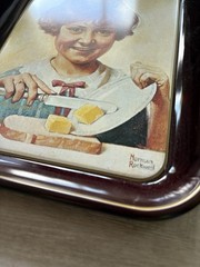 1975 Norman Rockwell “The Butter Girl” First Limited Edition Christmas Tray