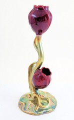 Zsolnay Eosin Double Tulip Art Nouveau Tulip